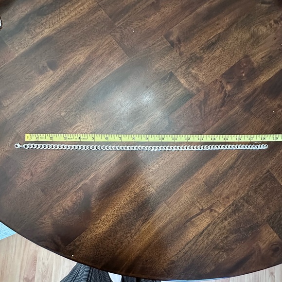 Silver  Cuban Chain Necklace and Bracelet Set 18” necklace - Picture 4 of 4